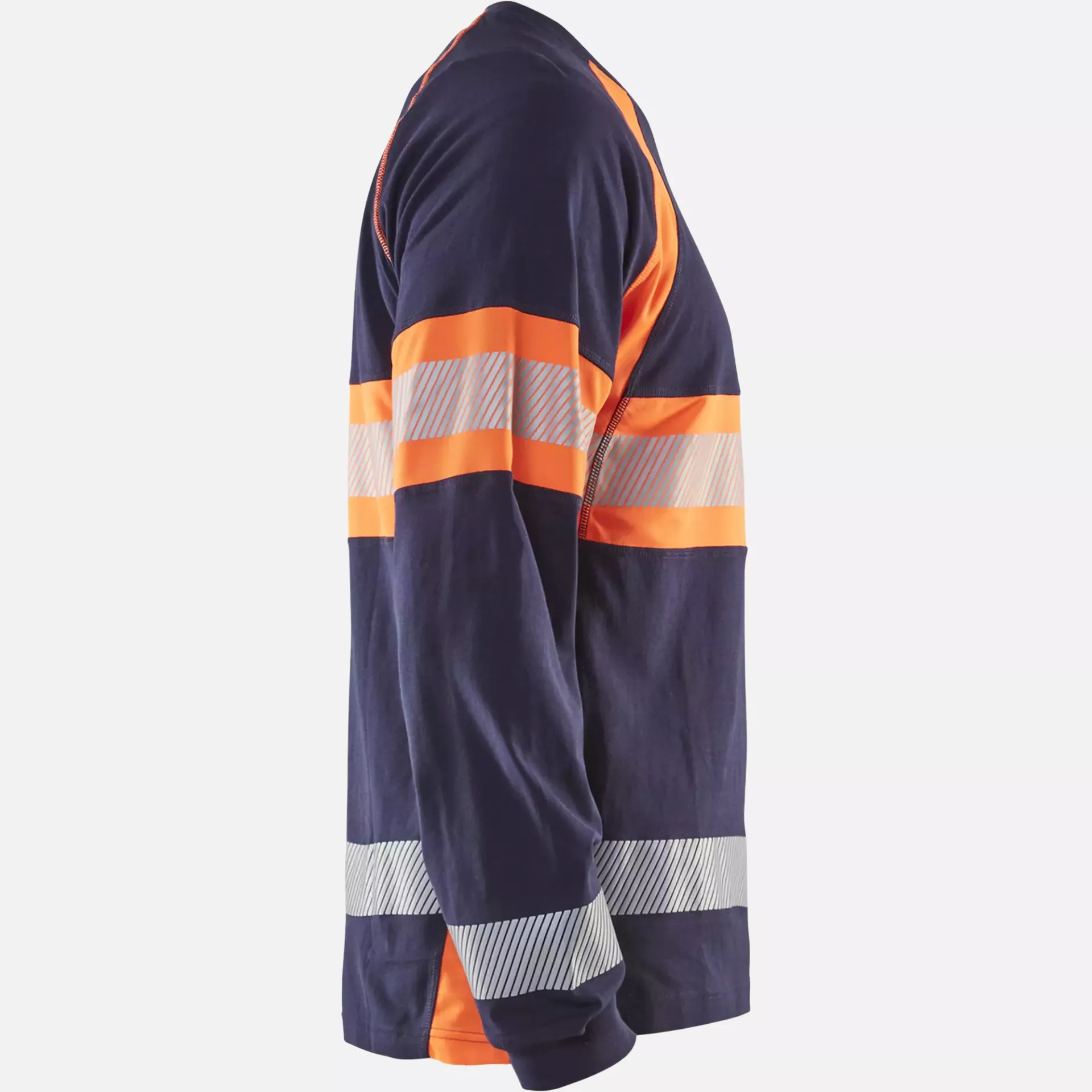 Blaklader 351010308853, Long Sleeve High Vis Shirt, Navy Blue/Orange, image 2