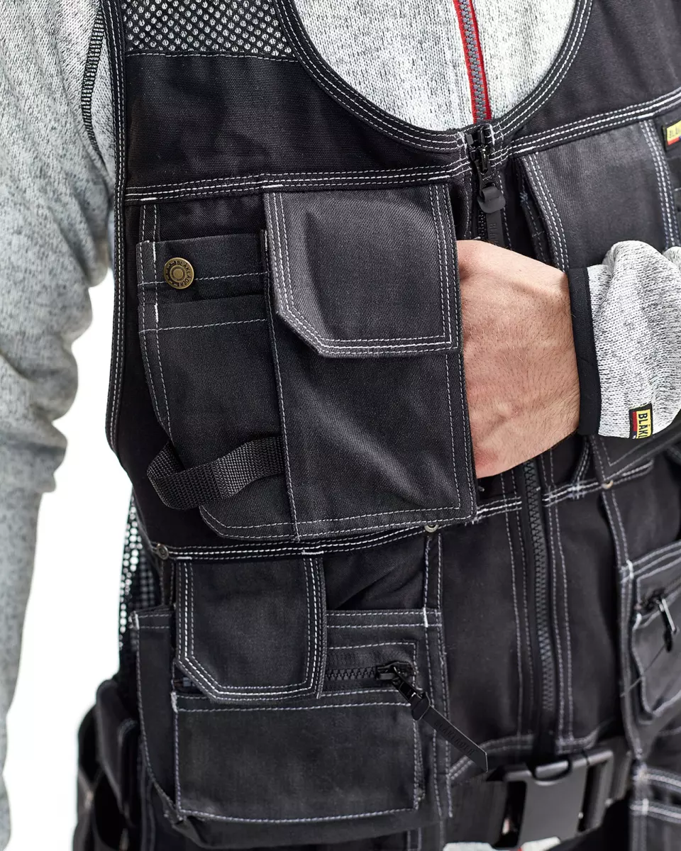 Blaklader 311913109900, X1900 Handwerker Weste, Schwarz, image 5, gallery thumbnail