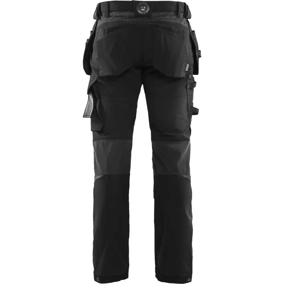 Blaklader 152216459998, 4-Way Stretch Craftsman Work Trousers, Black/Dark Grey, image 4, gallery thumbnail