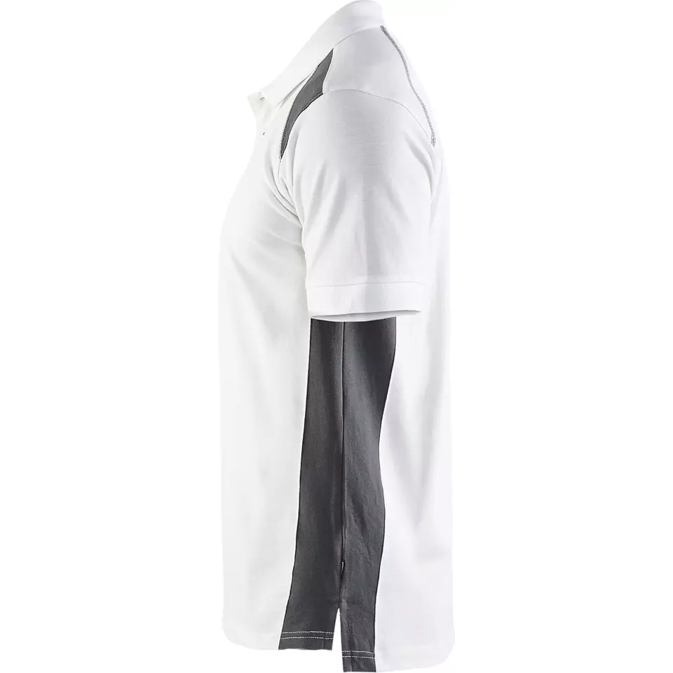 Blaklader 332410501098, Polo Shirt, White/Dark Grey, image 3, gallery thumbnail