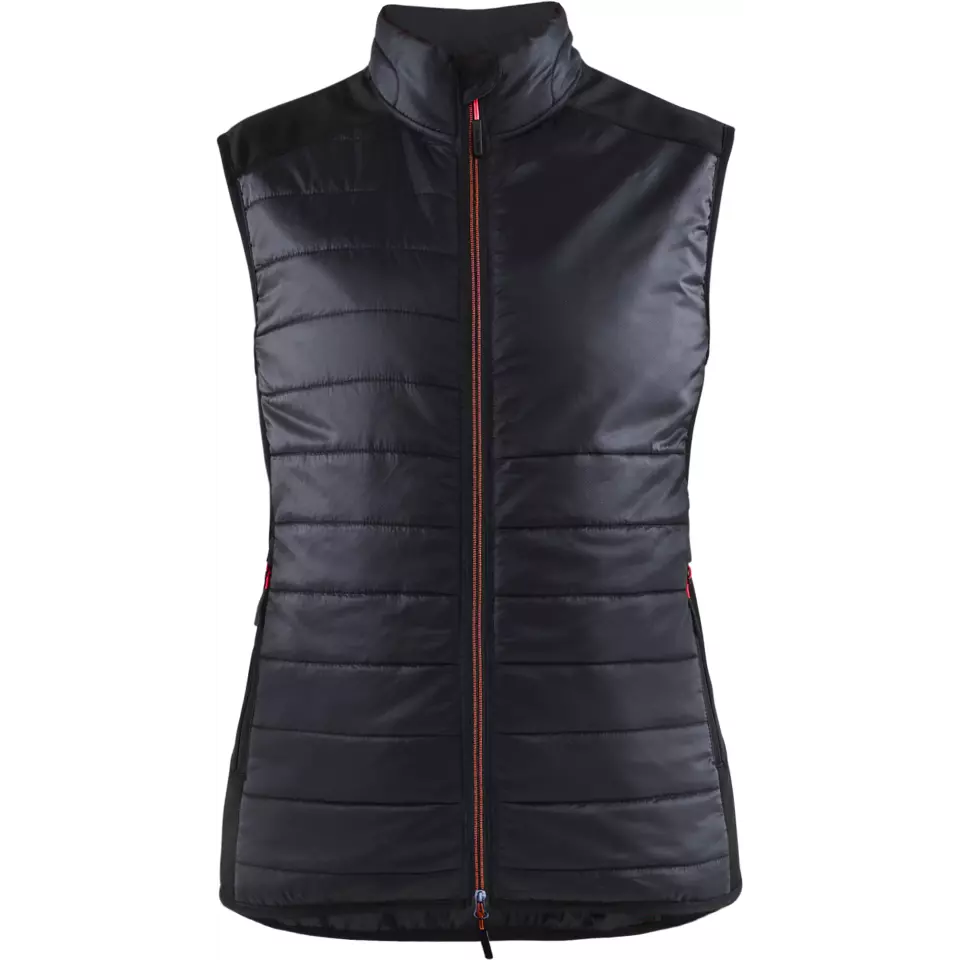 Blaklader 386420309956, Women's Lined Vest, Black/Red