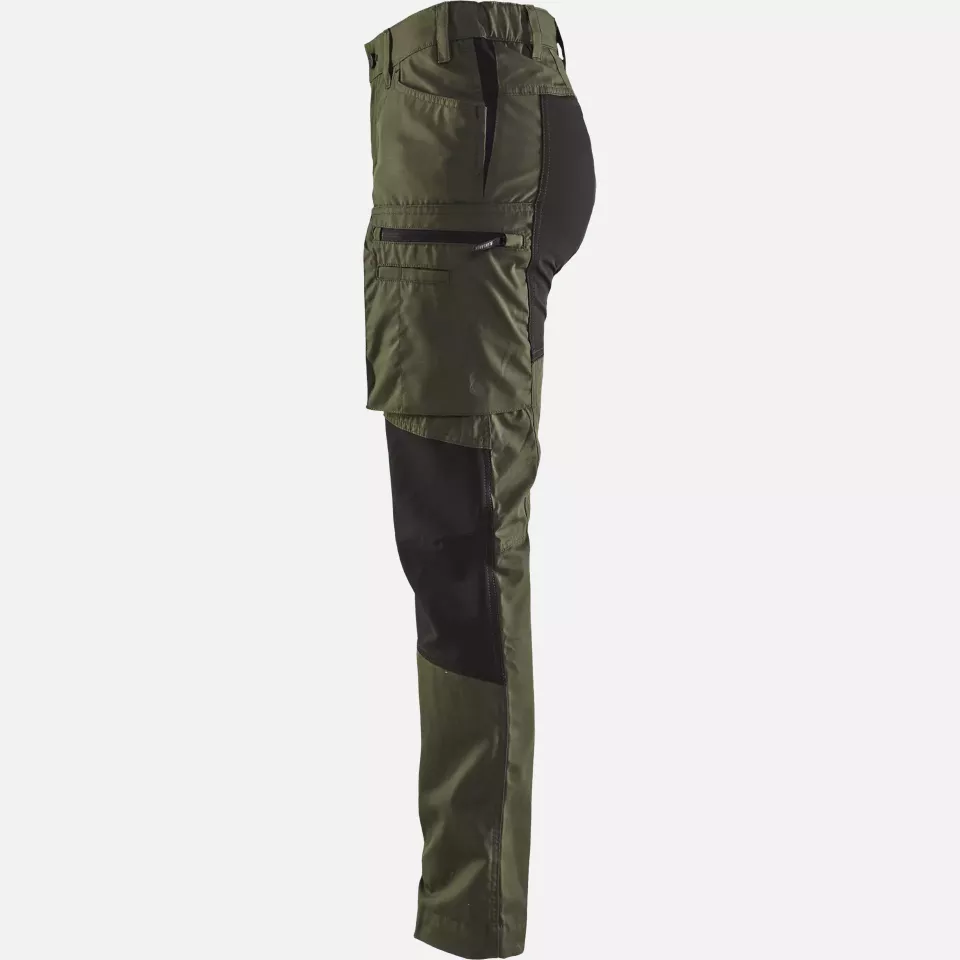 Blaklader 715918454298, Damen Stretch Arbeitshose, Waldgrün/Schwarz, image 3, gallery thumbnail