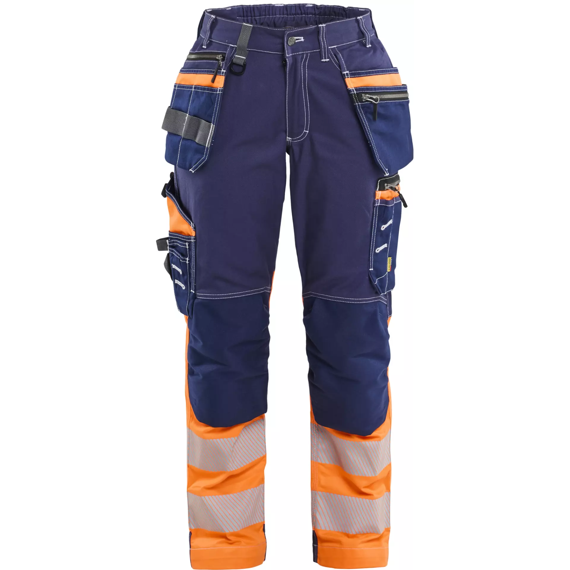 Blaklader 719613708853, High Vis Damen Stretch Arbeitshose, Marineblau/Orange