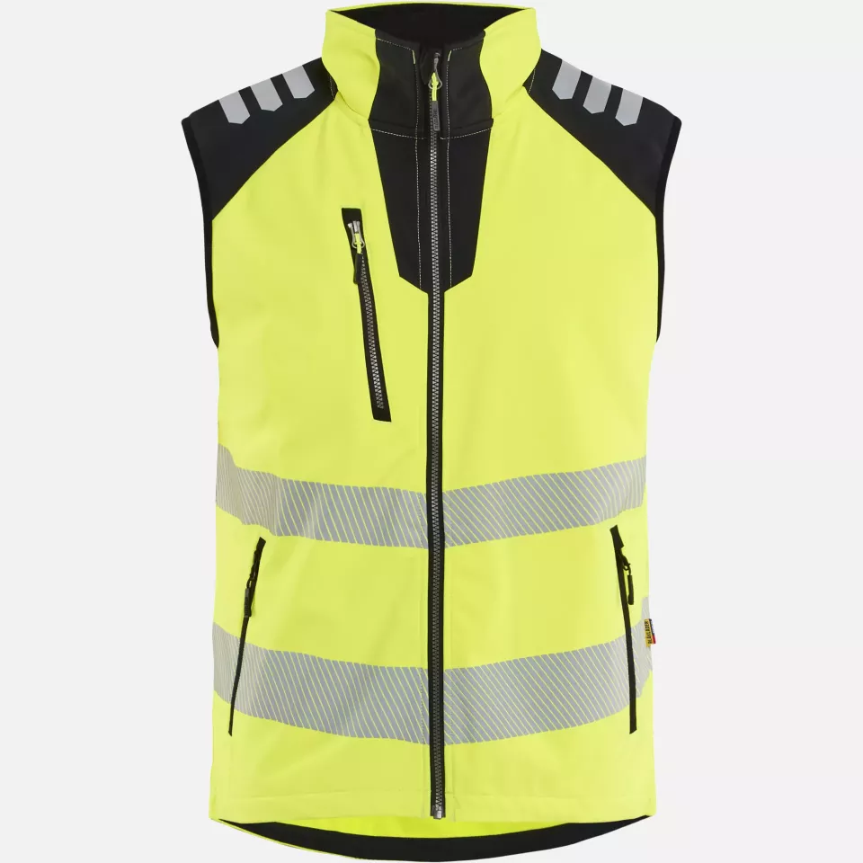 Blaklader 309125133399, High Vis Softshell Vest, High Vis Yellow/Black, image 1, gallery thumbnail
