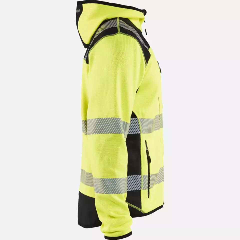 Blaklader 492321203399, High Vis Knitted Jacket, Yellow/Black, image 2, gallery thumbnail