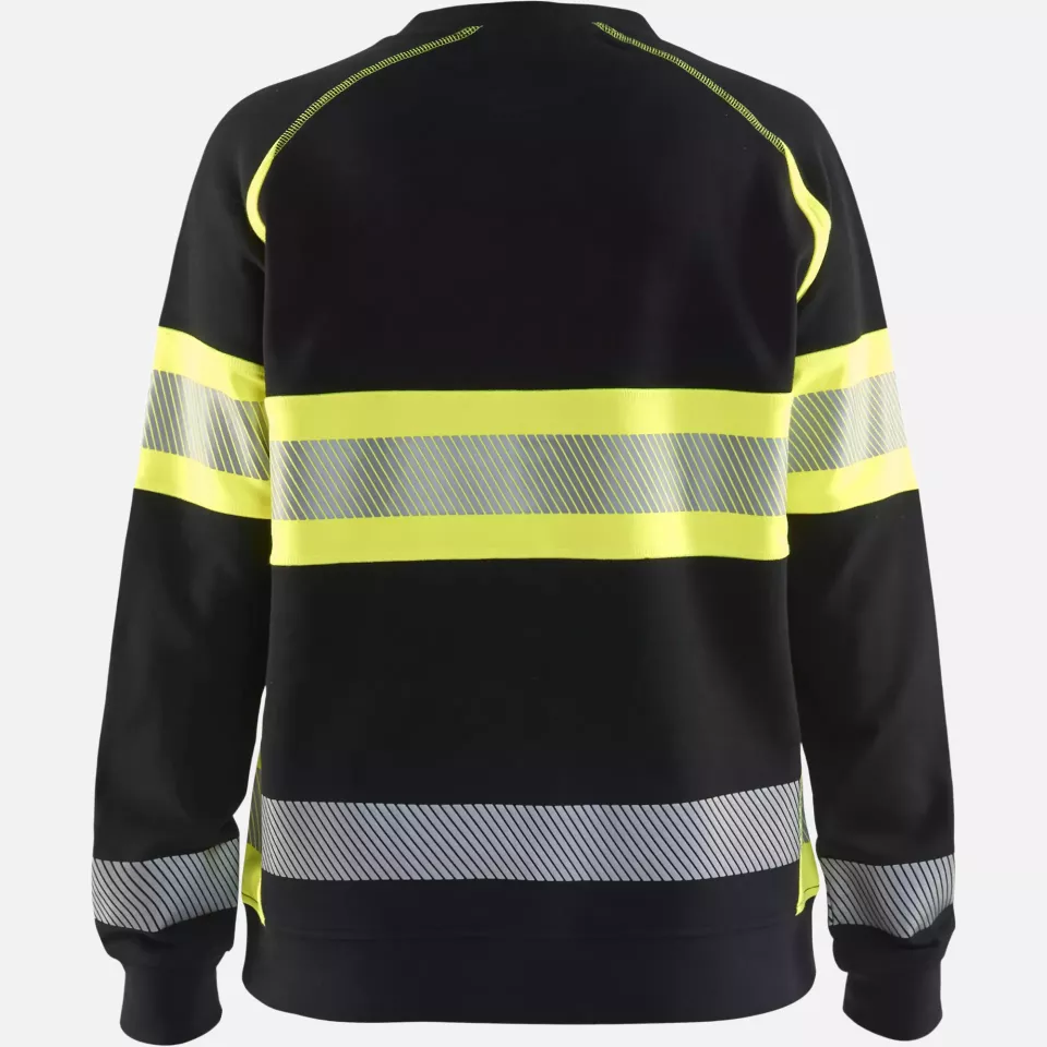 Blaklader 340911589933, High Vis Women's Sweatshirt, Black/Yellow, image 4, gallery thumbnail