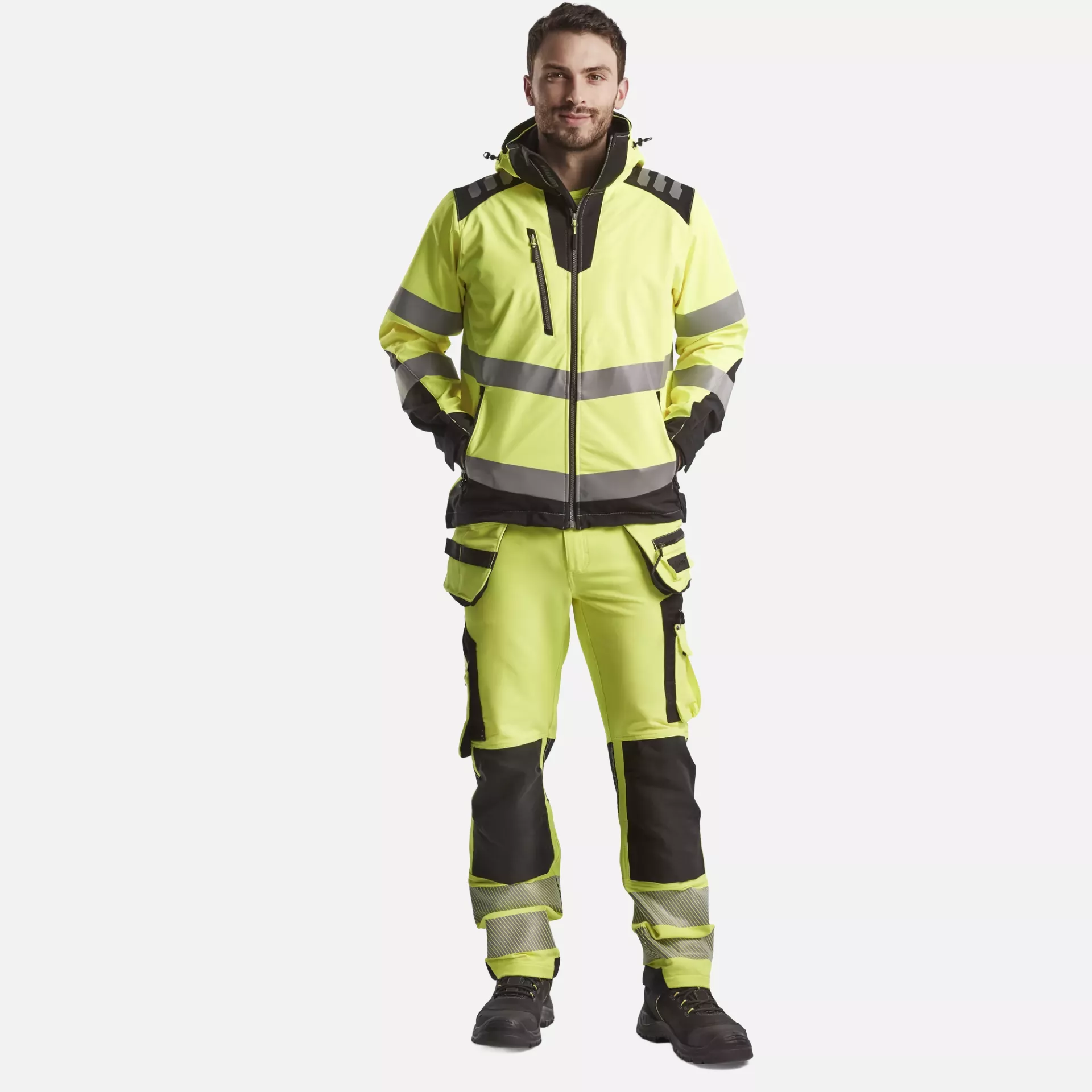 Blaklader 449125133399, High Vis Softshell Jacket, Yellow/Black, image 5