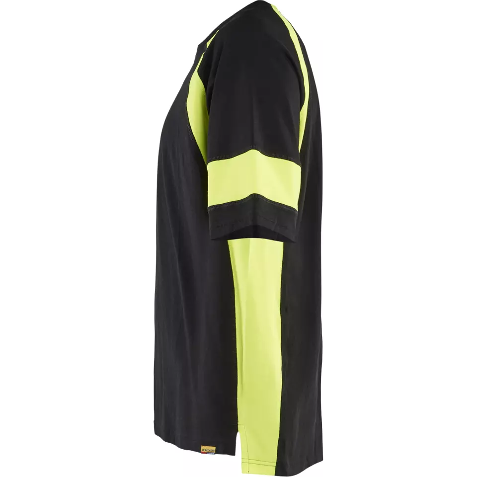 Blaklader 352310309933, High Vis T-Shirt, Black/Yellow, image 3, gallery thumbnail