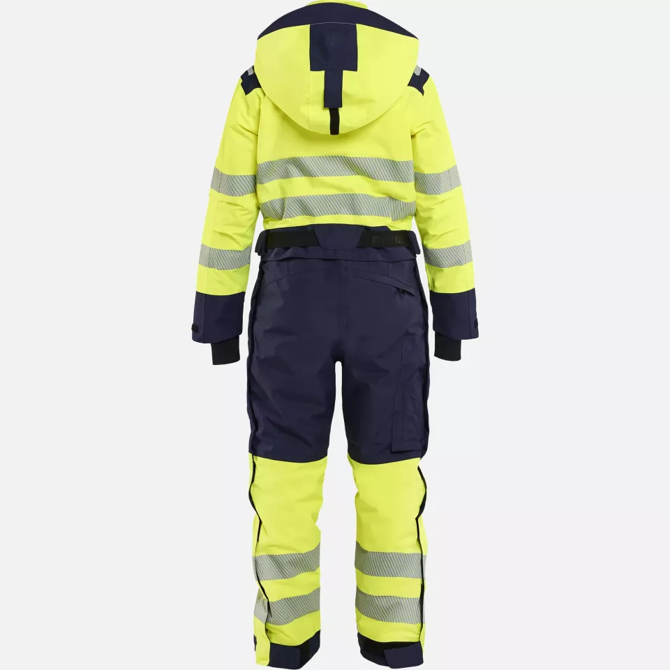 Blaklader 672619773389, Ladies High Vis Winter Coverall, High Vis Yellow/Navy, image 4, gallery thumbnail