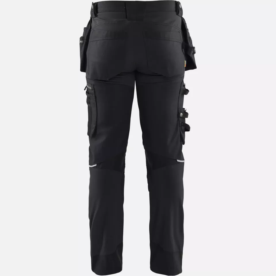 Blaklader 179013709999, Stretch Craftsman Work Trousers, Black/Black, image 4, gallery thumbnail