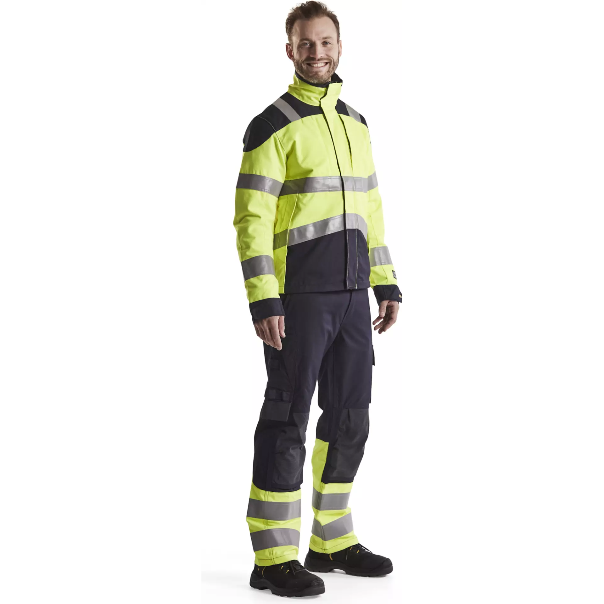 Blåkläder 148815128933, Multinorm Arbeitshose, Marineblau/ Gelb, image 5