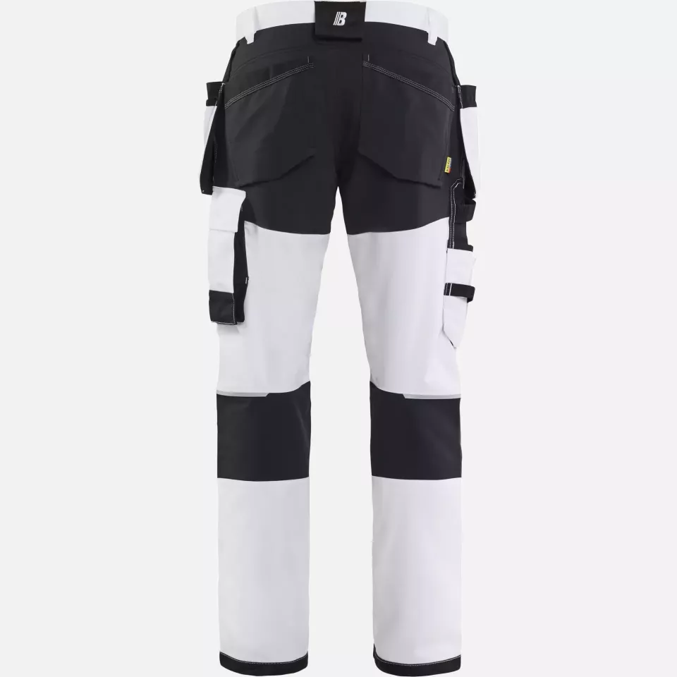 Blaklader 177018321099, Stretch Painters Trousers, White/Black, image 4, gallery thumbnail