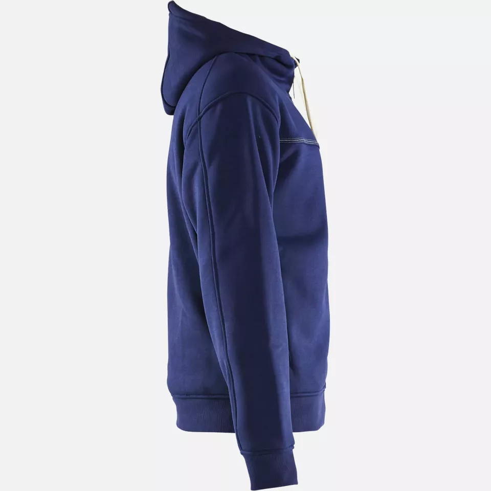 Blaklader 493325148900, Pile Lined Hooded Sweatshirt, Navy Blue, image 2, gallery thumbnail
