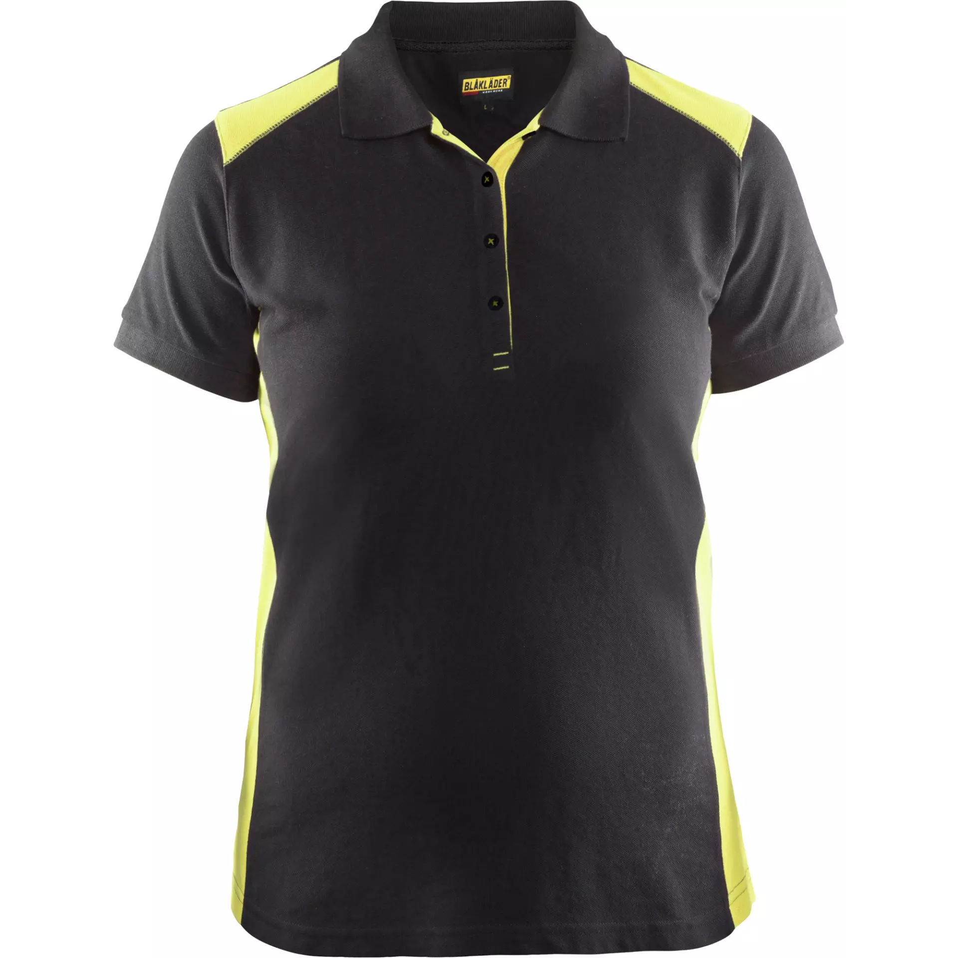 Blåkläder 339010509933, Ladies Polo Shirt, Black/Yellow, image 1