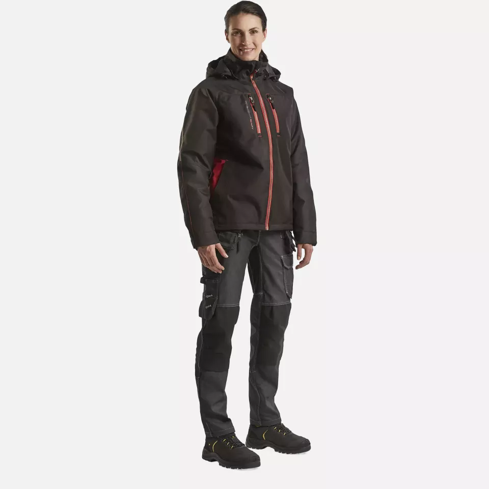 Blaklader 497219779956, Damen Gefütterte Leichte Winterjacke, Schwarz/Rot, image 5, gallery thumbnail