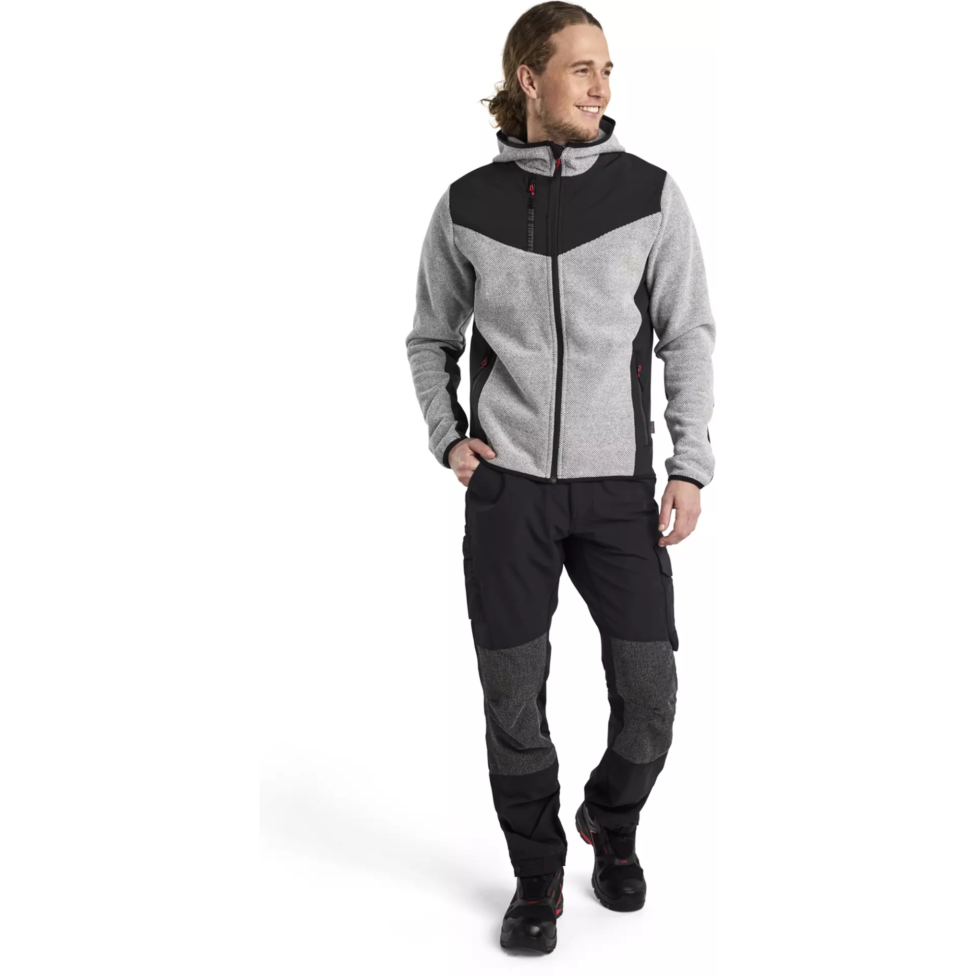 Blåkläder 594025369099, Softshell Knit Jacket, Grey Melange/Black, image 5