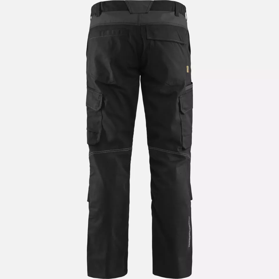 Blaklader 144818329998, Industrie Stretch Arbeitshose mit Kniepolstertaschen, Schwarz/Dunkelgrau, image 4, gallery thumbnail