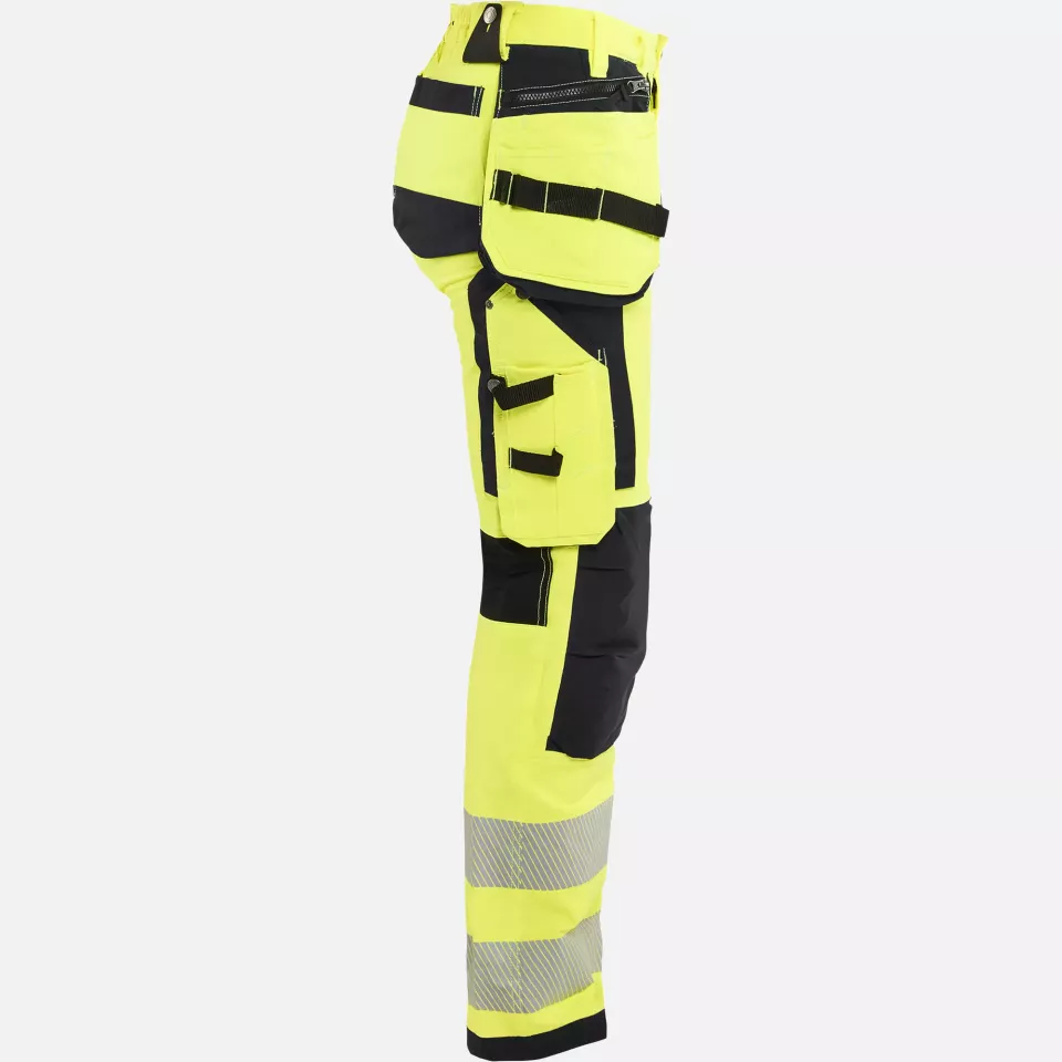 Blaklader 719716423399, High Vis Women's 4-Way Stretch Work Trousers, Yellow/Black, image 2, gallery thumbnail