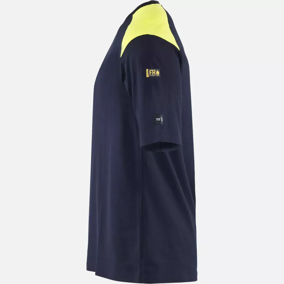 Blaklader 347617378933, Flame Resistant T-Shirt, Navy Blue/ Yellow, image 3, gallery thumbnail