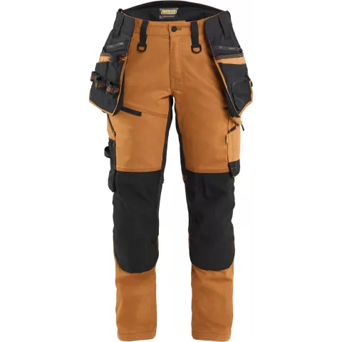 Blaklader STRIKER Women's Stretch Craftsman Work Trousers, Rust/Black