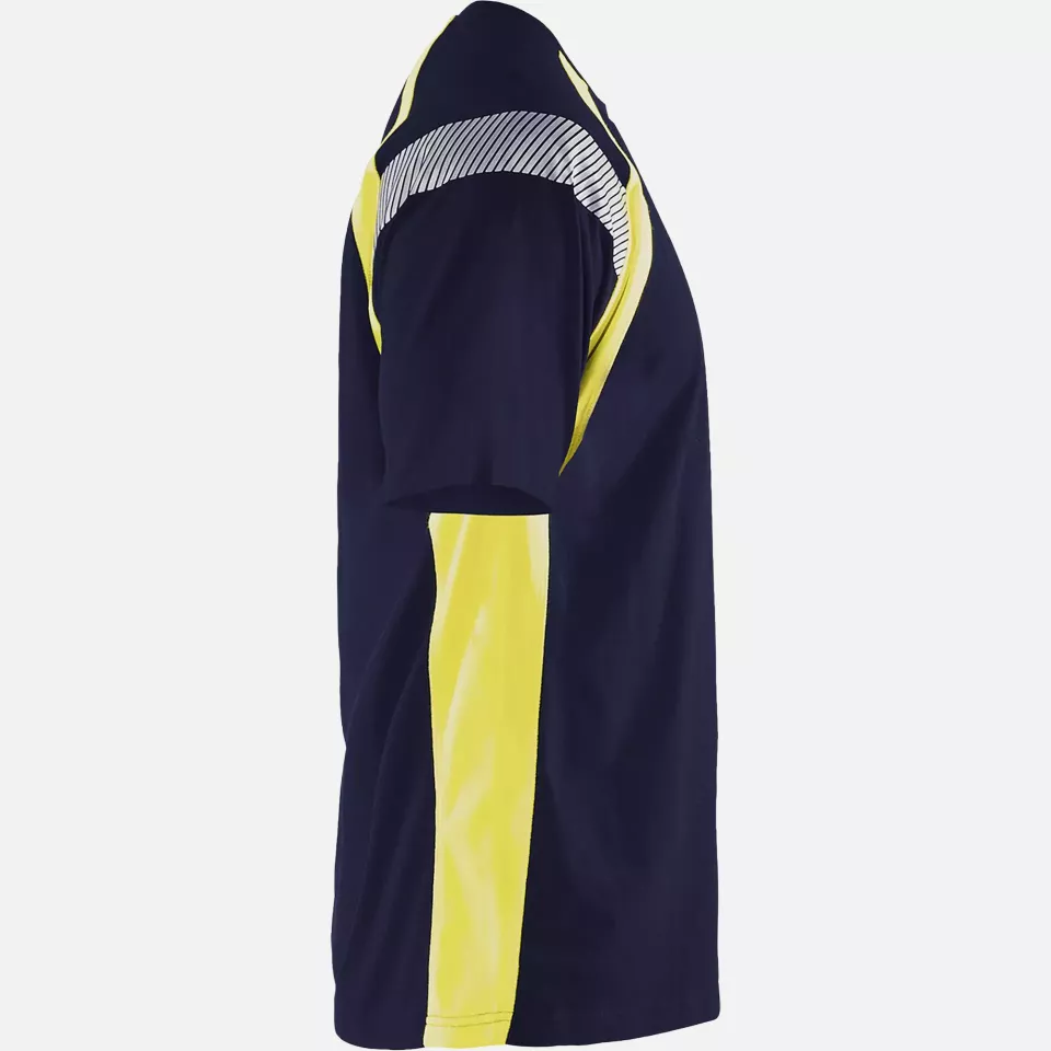 Blaklader 333210308833, T-Shirt, Navy/Yellow, image 2, gallery thumbnail