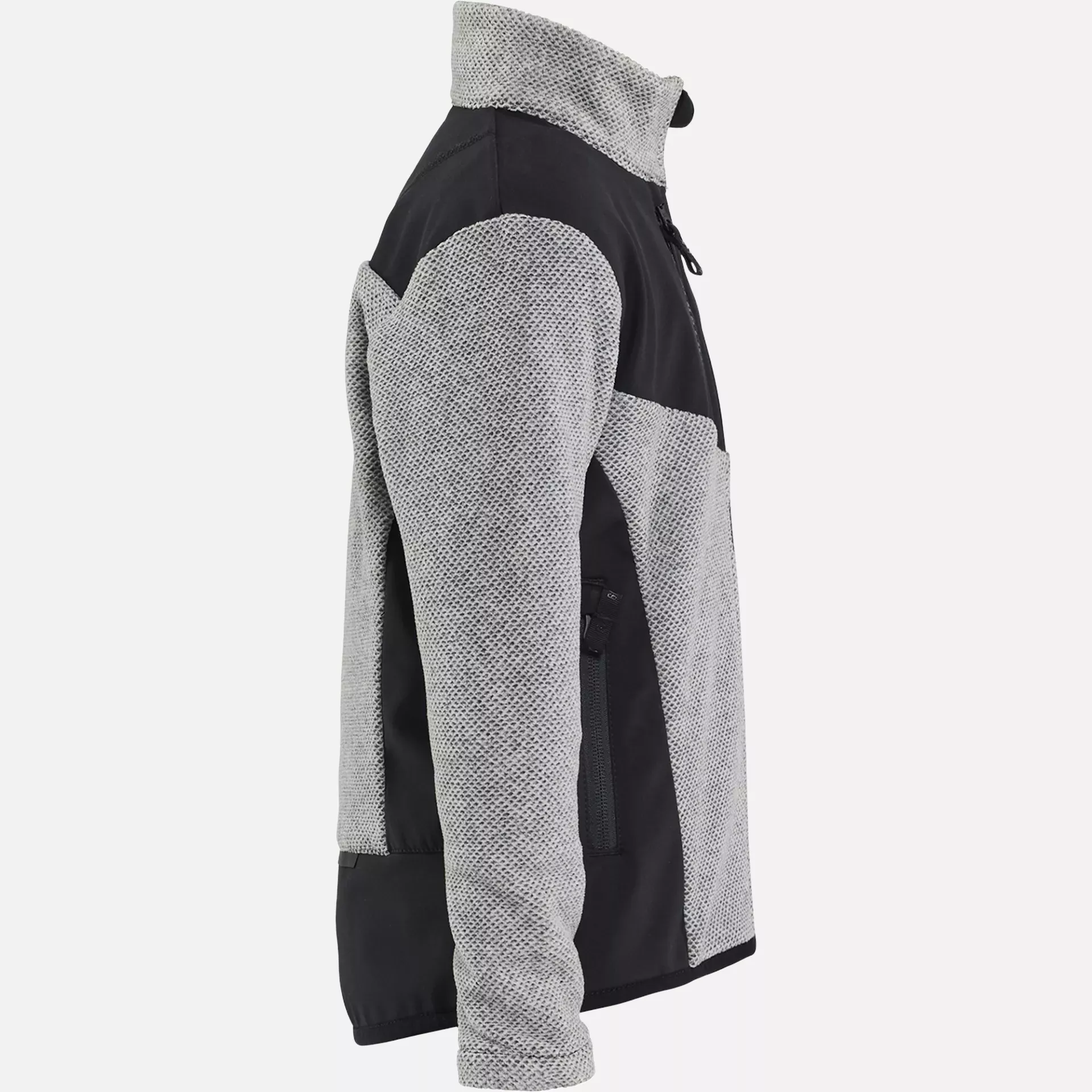Blaklader 520725369099, Kids Knitted Fleece Pullover, Grey Melange/Black, image 2