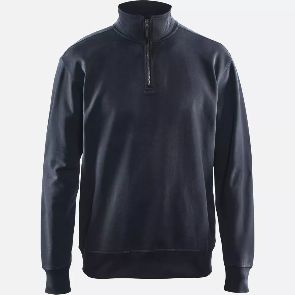 Blaklader 336911588600, Half-Zip Sweatshirt, Dark Navy Blue, image 1, gallery thumbnail