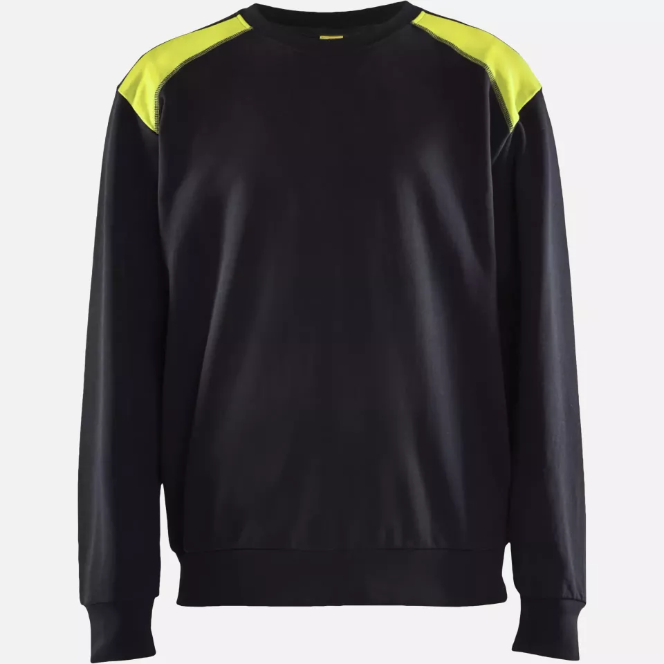 Blaklader 358011589933, Sweatshirt, Black/Yellow, image 1, gallery thumbnail
