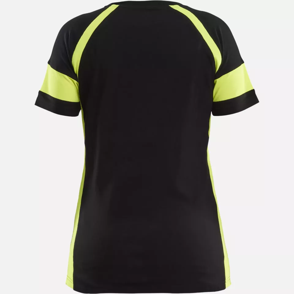 Blaklader 352410309933, High Vis Ladies T-Shirt, Black/Yellow, image 4, gallery thumbnail