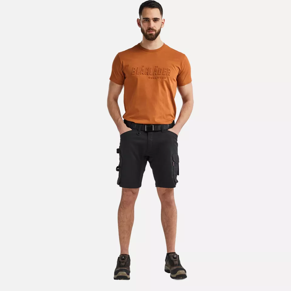 Blaklader 175318329900, Stretch Craftsman Shorts, Black, image 5, gallery thumbnail