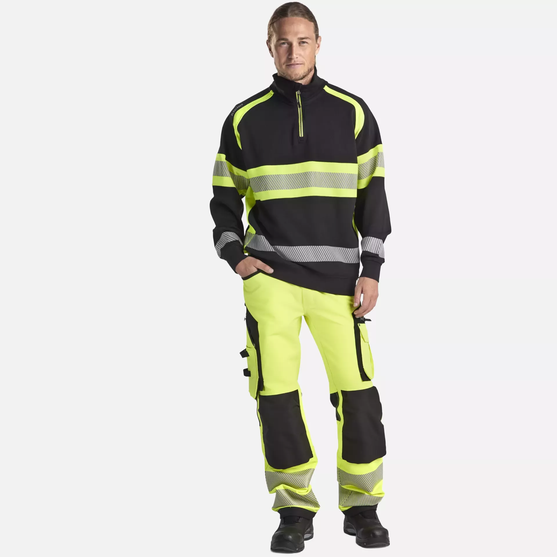Blaklader 355311589933, High Vis Sweatshirt, Black/Yellow, image 5