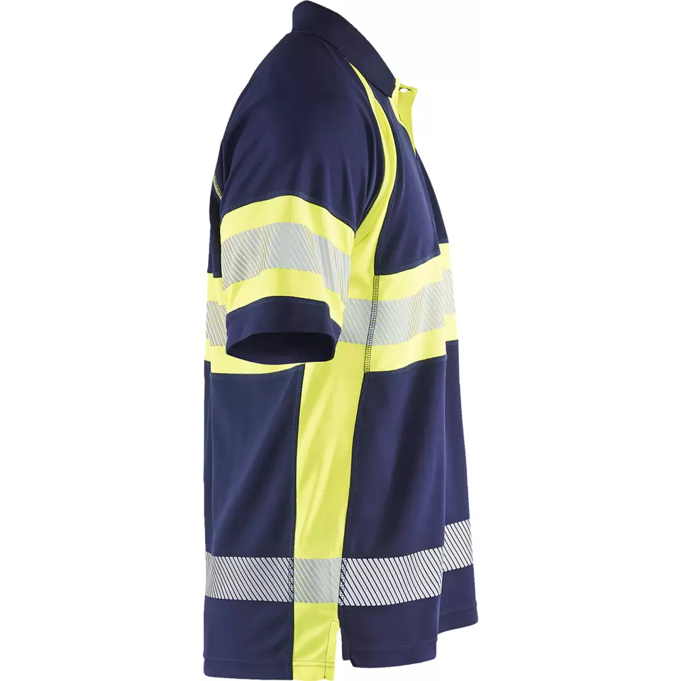 Blaklader 333810518933, High Vis UV Schutz Polo Shirt, Marineblau/ Gelb, image 2, gallery thumbnail