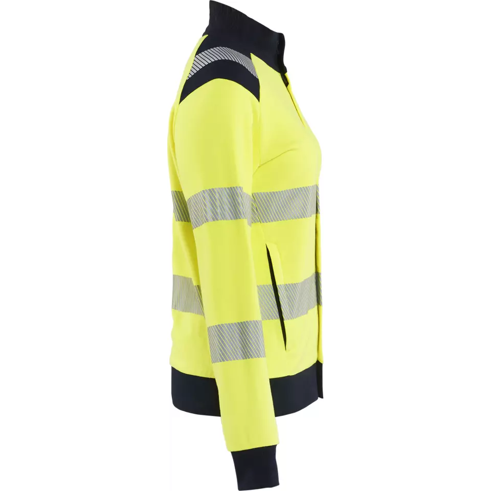Blåkläder 347117623389, Damen Multinorm High Vis Sweatshirt mit Reißverschluss, Gelb/Marineblau, image 2, gallery thumbnail