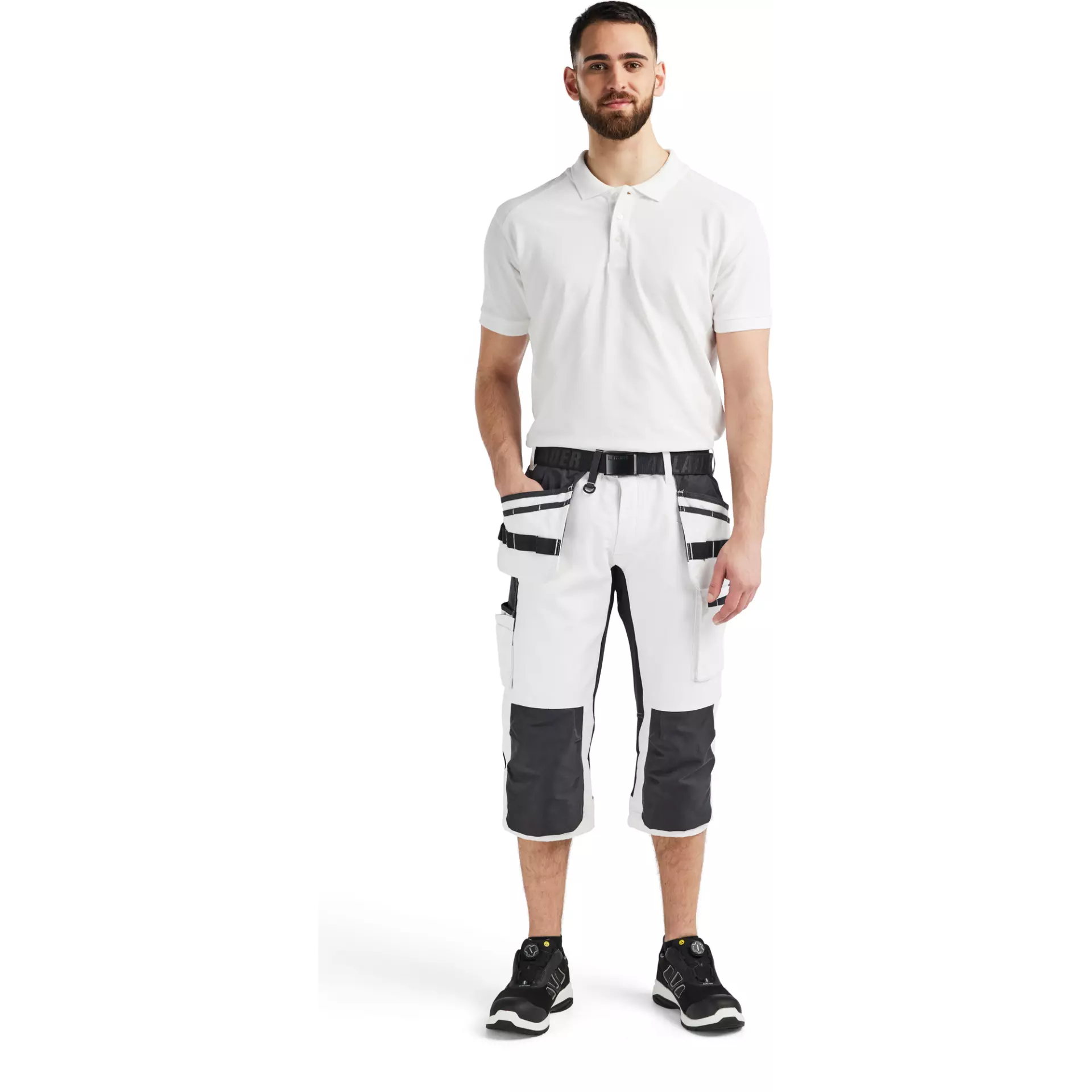Blåkläder 191213101099, Painter Pirate Stretch Shorts, White/Black, image 5