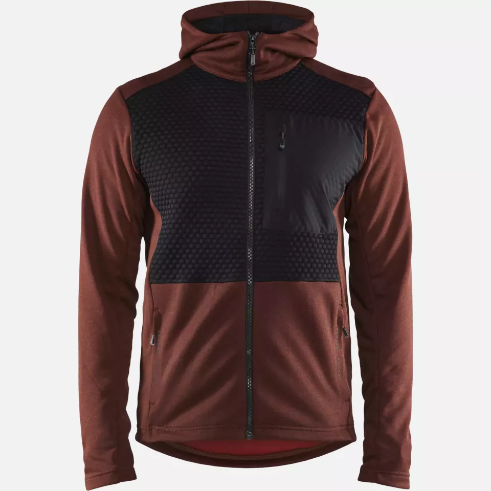 Blaklader 354025335999, Hooded Sweatshirt with Zipper, Rust Red/Black, image 1, gallery thumbnail