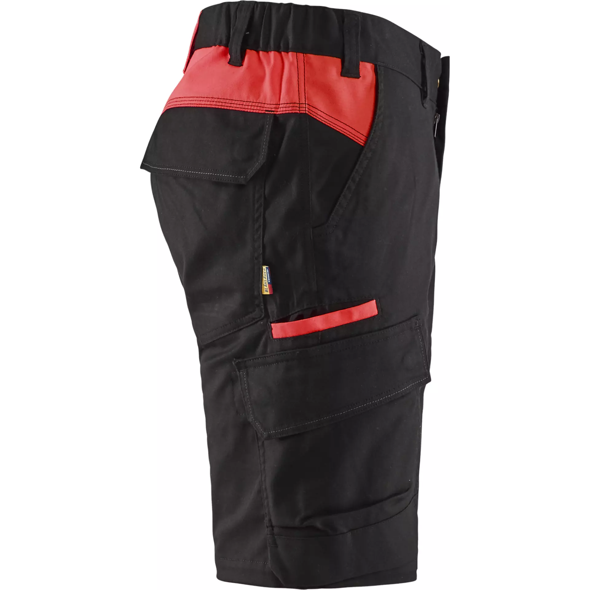 Blaklader 144618329956, Industry Stretch Shorts, Black/Red, image 2