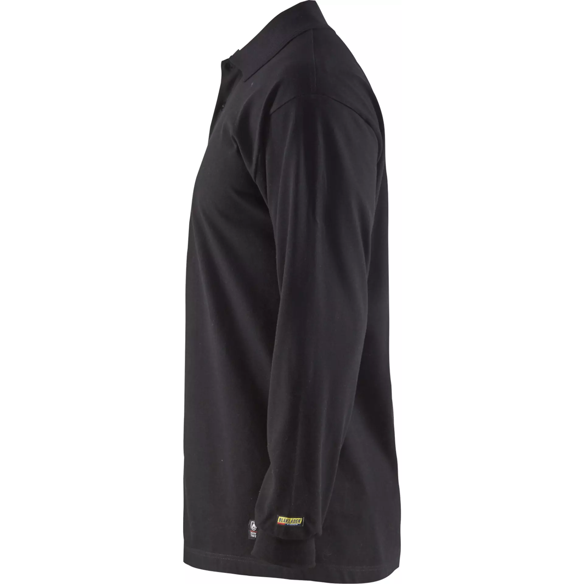 Blaklader 337417419900, Flame Retardant Long Sleeve Polo, Black, image 3