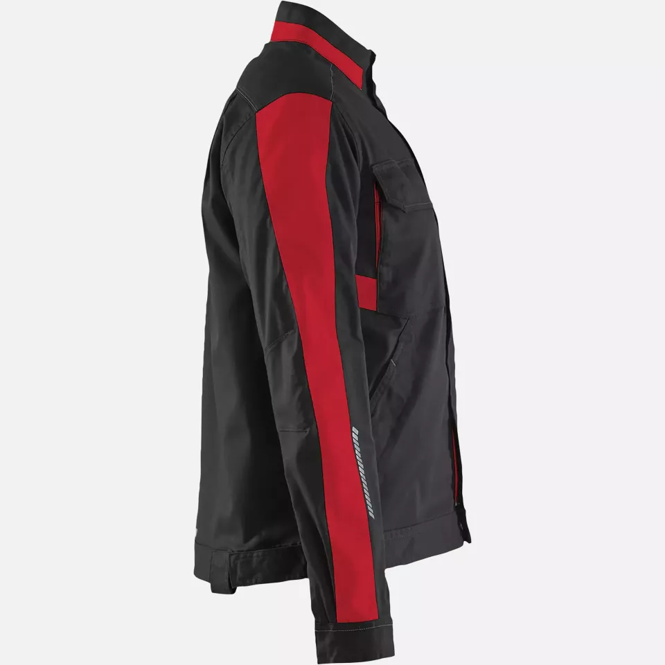 Blaklader 444318329956, Ladies Stretch Industry Jacket, Black/Red, image 2, gallery thumbnail