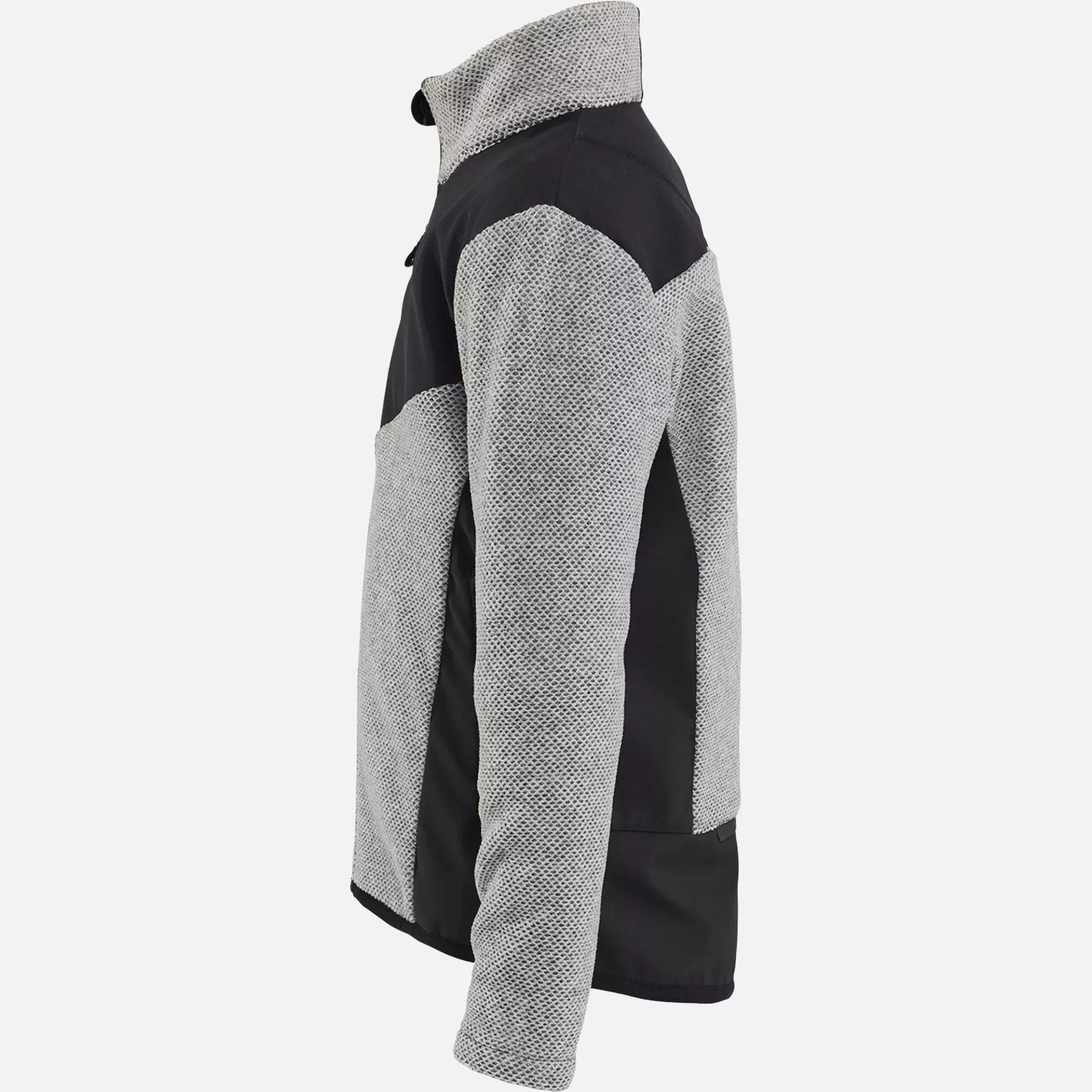 Blaklader 520725369099, Kids Knitted Fleece Pullover, Grey Melange/Black, image 3