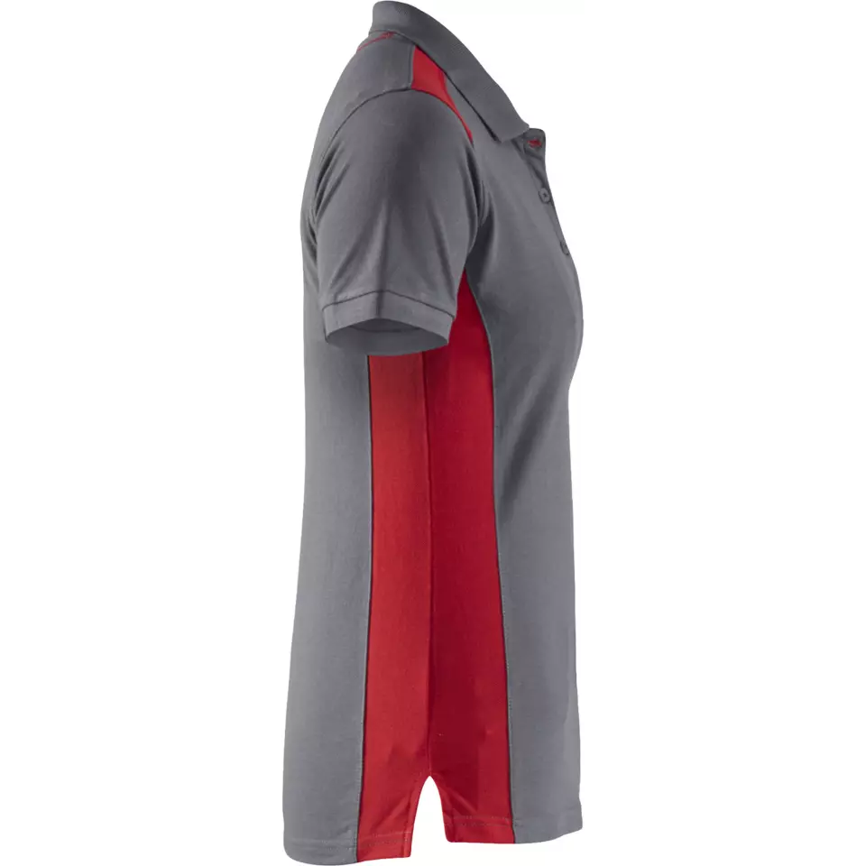 Blåkläder 339010509456, Women's Polo Shirt, Grey/Red, image 2, gallery thumbnail