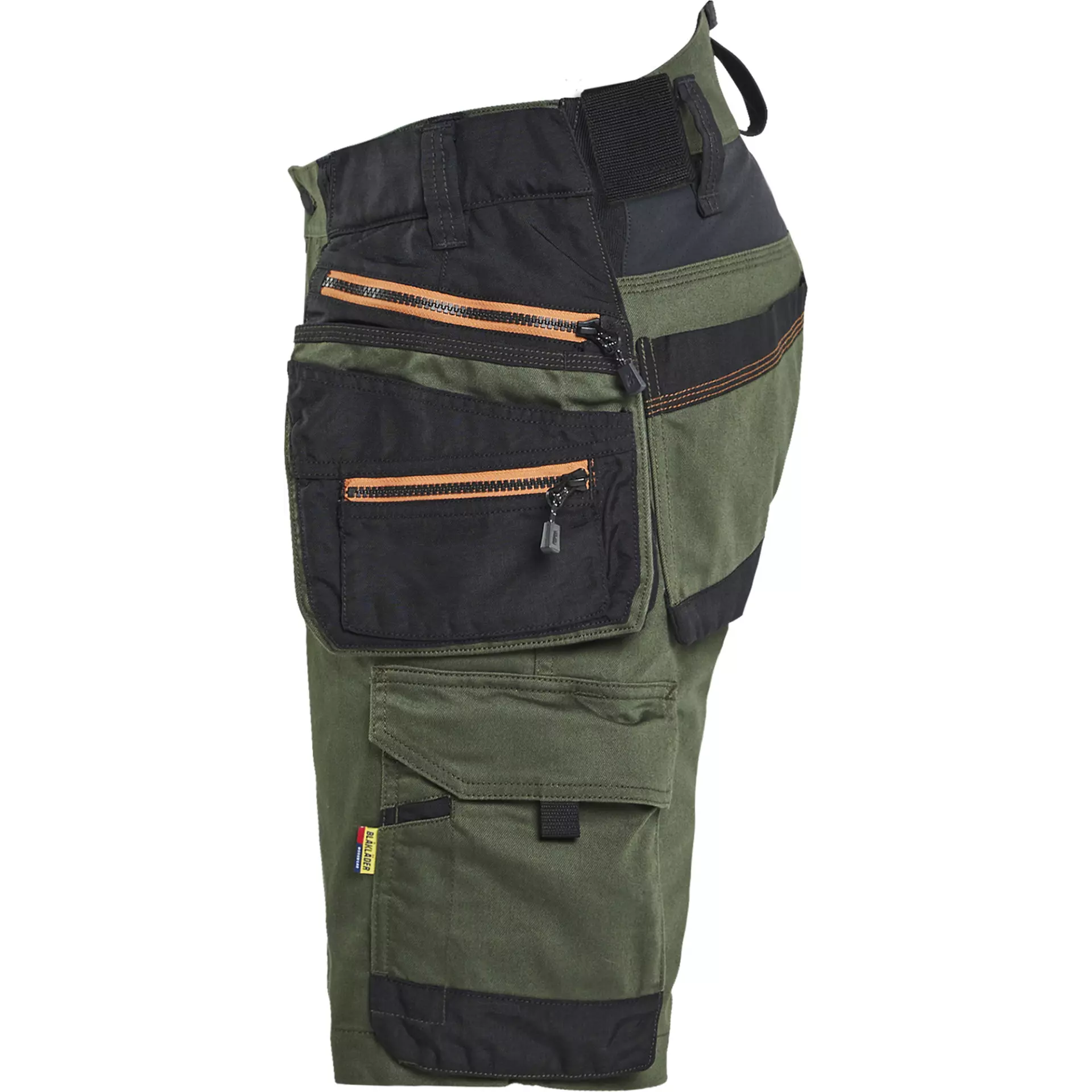 Blaklader 197211494240, STRIKER Stretch Craftsman Shorts, Forest Green/Rust, image 3