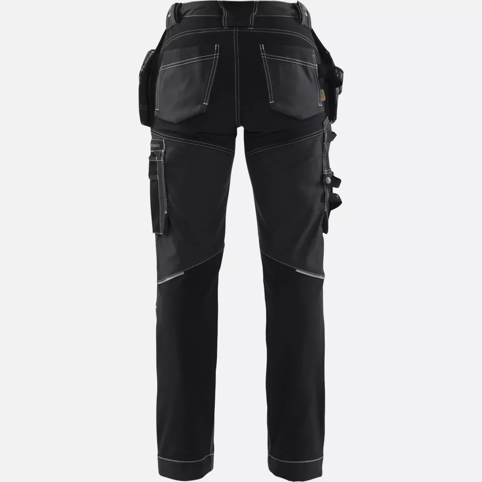 Blaklader 713013709900, Ladies Stretch Craftsman Work Trousers, Black, image 4, gallery thumbnail