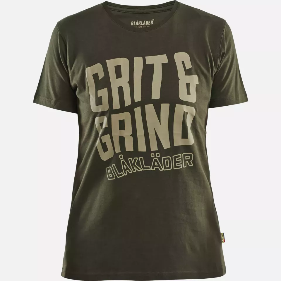 Blaklader 940910424209, Grit and Grind Women's T-Shirt, Forest Green, image 1, gallery thumbnail
