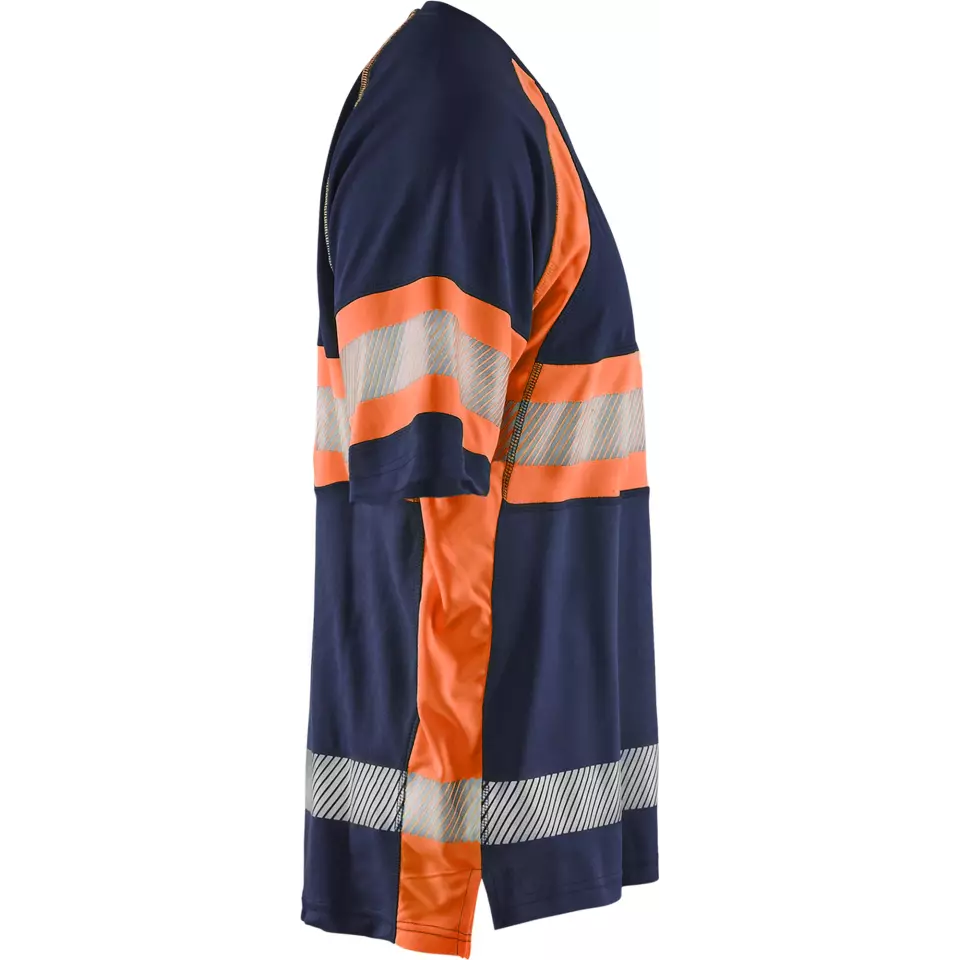 Blaklader 333710518953, High Vis UV Protection T-Shirt, Navy/Orange, image 2, gallery thumbnail
