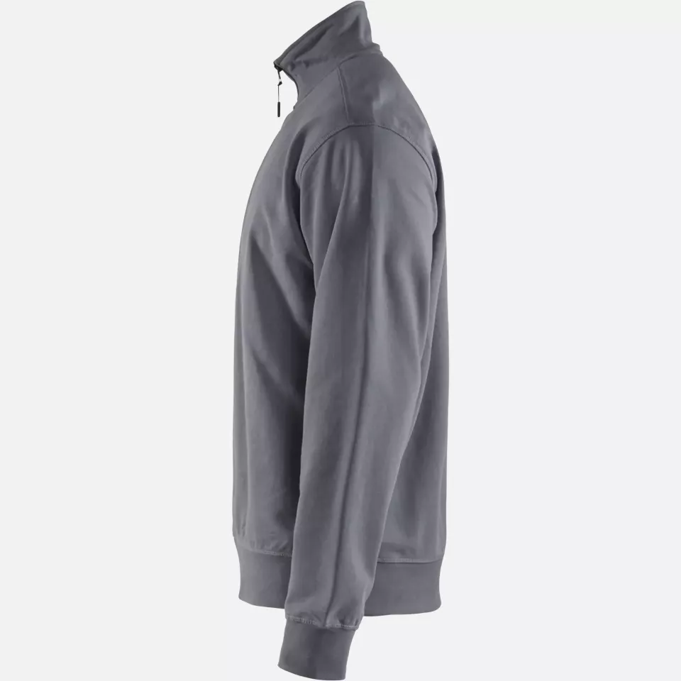 Blaklader 336911589400, Half Zip Sweatshirt, Grey, image 3, gallery thumbnail
