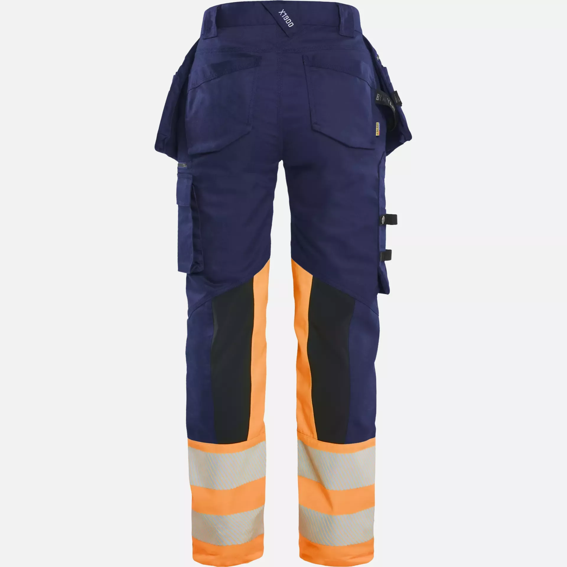 Blaklader 703011498953, High Vis Ladies Stretch Trousers, Navy/Orange, image 3