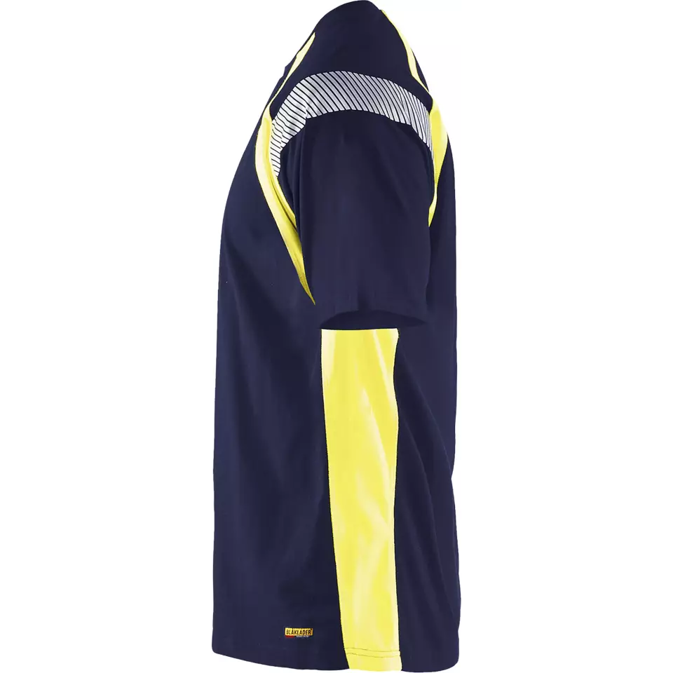 Blaklader 333210308833, T-Shirt, Marineblau/Gelb, image 3, gallery thumbnail