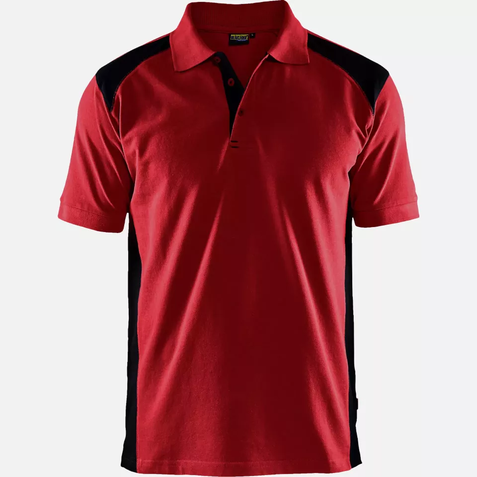 Blaklader 332410505699, Polo Shirt, Red/Black, image 1, gallery thumbnail