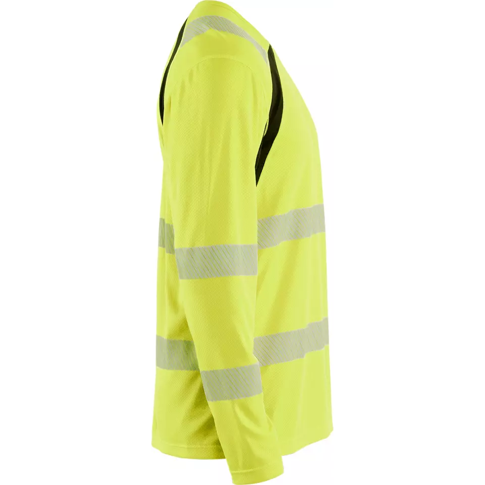 Blaklader 359910133399, High Vis UV Protection Long Sleeve Shirt, Yellow/Black, image 2, gallery thumbnail