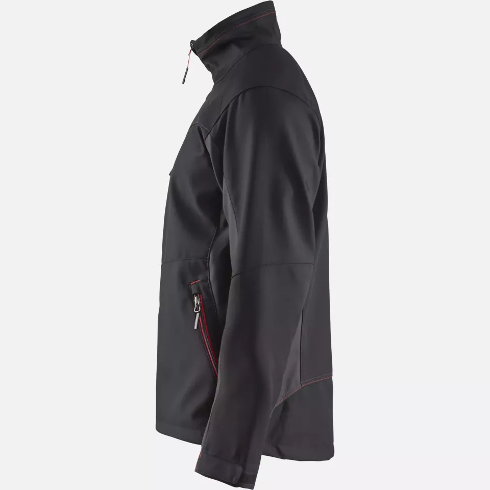 Blaklader 495025169956, Softshell Jacket, Black/Red, image 3, gallery thumbnail
